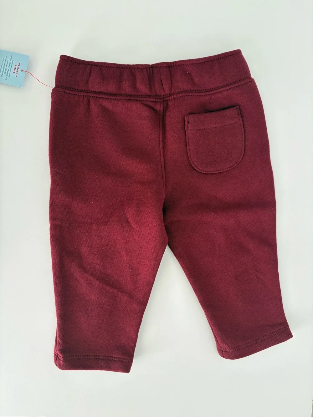 Cat & Jack Beige Checkerboard Tee with Coral Icons and Burgundy Leggings Set 18M